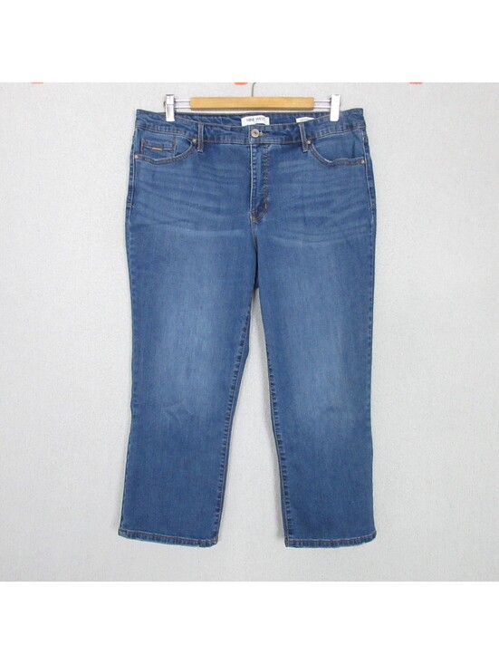 Nine West Denim - Nine West Chrystie Capri Jeans Women’s Size 14 Blue Stretch Denim Mid Rise 36x24